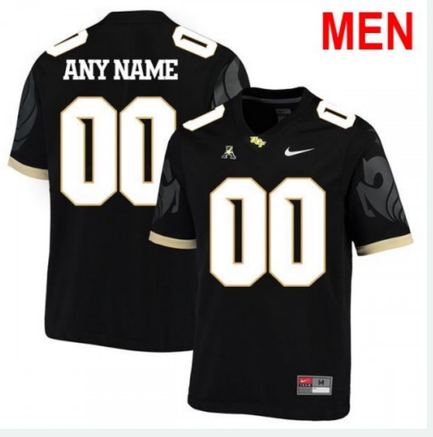 Men's UCF Knights Black Custom College Football Stitched Jersey